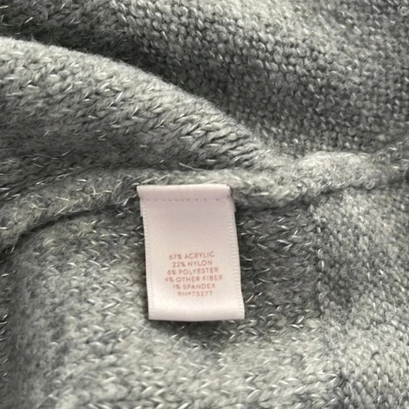 LC Lauren Conrad Puff Sleeves Sweater Women’s‎ Silver Size Small - Picture 10 of 12